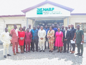 George Mireku Duker in a group photo with staff of NALEP