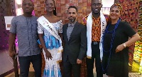 Afua Asieduwaa Akrofie and Archibald Acquaye at the kente exhibition