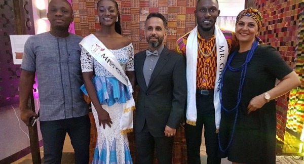 Afua Asieduwaa Akrofie and Archibald Acquaye at the kente exhibition