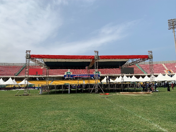 Event set up at the Accra Sports Stadium | File photo
