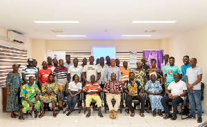 Community stakeholders in a photo with the delegation from Karpowership Ghana