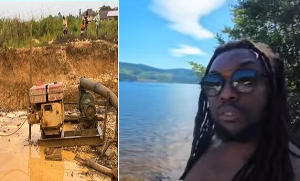 David Oscar (R) calls for urgent action on illegal mining