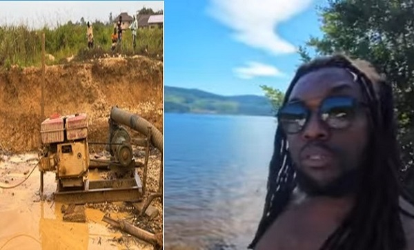 David Oscar (R) calls for urgent action on illegal mining