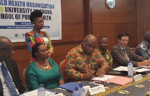 Prof Richard Adanu, Dr Magda Robalo, Dr Victor Asare-Bampoe, and other dignitaries at the Training