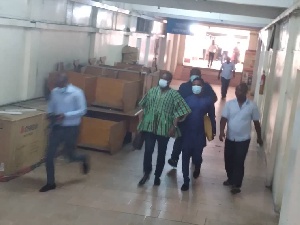 Sammy Gyamfi in the company of other executives at the Apex court