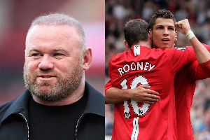 A photo of Wayne Rooney and Cristiano Ronaldo