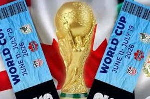 A photo of the FIFA World Cup trophy