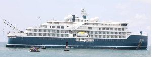 SH VEGA Cruise Ship at the Elmina Fishing Harbour