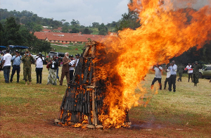Ugandan's Ministry of Internal Affairs in collaboration with AU has destroyed 100 illegal firearms