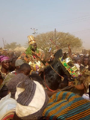Hundreds of people were at Old Gbewaa Palace to witness the final funeral rites of late Yaa-Naa
