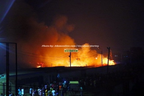 The fire outbreak at the Odawna market destroyed several stalls and properties