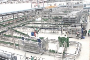 The plant has the capacity to produce over 40,000 bottles of beverages daily