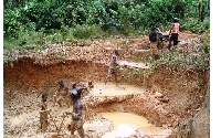 File photo of galamsey miners