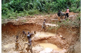 File photo of illegal miners