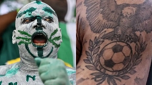 Manuel Akanji has a tattoo of Nigeria's Super Eagles on his arm