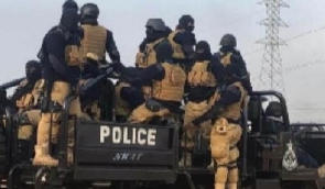 A photo of the armed men who were present at the Ayawaso West Wuogon by-election