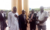From left to right: Halidou Moro, a rep from the Niger embassy and Lawyer Afenyo Markins