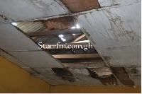 The school building has developed cracks, roofs leaking, amid shortage of desks