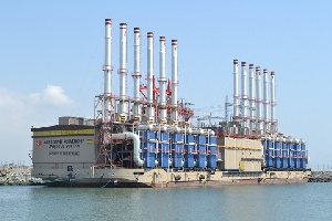 File photo of the first Karpowership that docked at the Ports of Tema