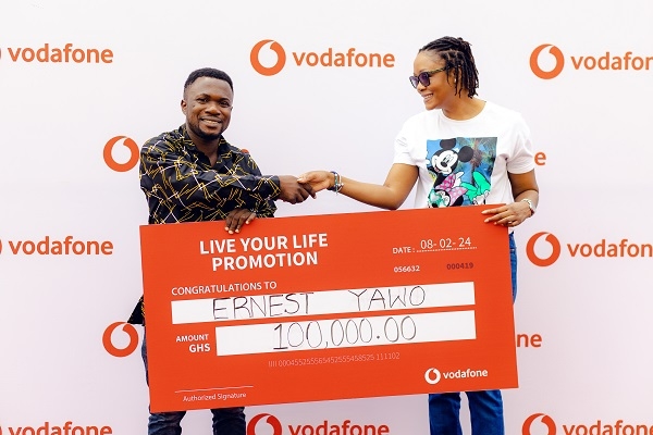 Ernest yawo wins the Vodafone Ghana's ‘Live Your Life’ promo