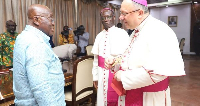 President Akufo-Addointeracting with catholic bishops