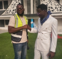 Wisdom and Blackson during the unveiling of the project