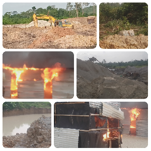 Collaged photos of the site and NAIMOS operations