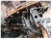 Both vehicles were completely destroyed by the fire