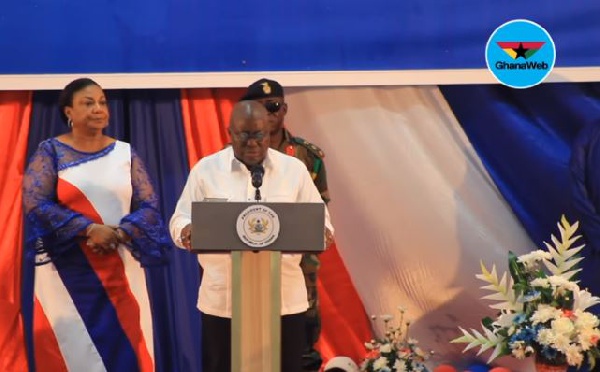 Akufo-Addo delivering his speech at the 2017 delegates conference