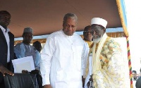 L-R John Dramani Mahama and Sheikh Osman Nuhu Sharubutu