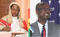 Prof Stephen Kwaku Asare, is US-based lawyer and scholar (R) and Chief Justice Gertrude Torkornoo