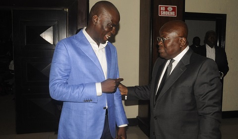 Haruna Iddrisu, Minority Leader (L) and Nana Addo Dankwa Akufo-Addo, President of Ghana (R)