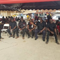 Officials of the GFA at the funeral of the legendary footballer