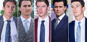 L-R: Michael McLeod, Alex Formenton, Carter Hart, Dillon Dube and Cal Foote