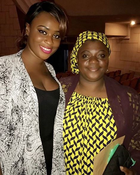 Bibi Bright with veteran actress Akosua Abdallah