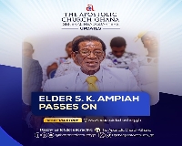 Renowned Ghanaian composer and elder of the Apostolic Church-Ghana, Samuel Kofi Ampiah