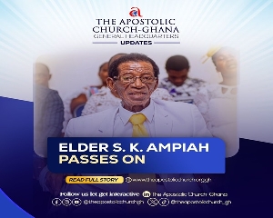 Renowned Ghanaian composer and elder of the Apostolic Church-Ghana, Samuel Kofi Ampiah