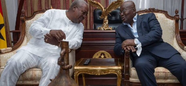 John Dramani Mahama and President Akufo-Addo | File photo