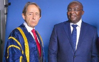 Dr Mahamudu Bawumia with Sir Anthony Seldon,  Vice-Chancellor, University of Buckingham