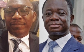 Justice Honyenuga and Dr. Stephen Opuni, former COCOBOD chair