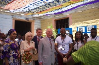 Prince of Wales and Duchess of Cornwall together with Samira Bawumia were in Jamestown, Accra