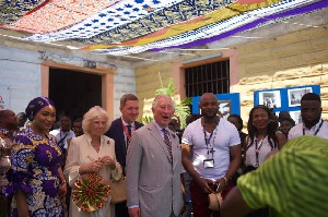 Prince of Wales and Duchess of Cornwall together with Samira Bawumia were in Jamestown, Accra