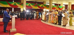 President Akufo-Addo swearing-in members of the Council of State