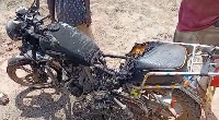 The motorbikes were set on fire over a land dispute