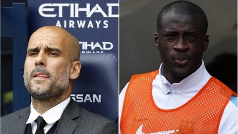 Former Manchester City star Yaya Toure and Pep Guardiola