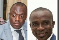 General Secretary of the NPP, Justin Kodua Frimpong (left), and Kennedy Kankam (right)