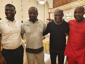 The coaches with GFA President, Kurt Okraku