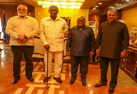 President Akufo-Addo [2nd from right] with former Presidents Rawlings, Kuffour and Mahama