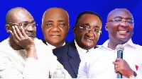 The four contesting flagbearers hopefuls of the NPP