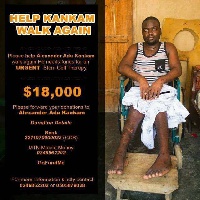 Alexander Adu Kankam needs $18, 000 walk again